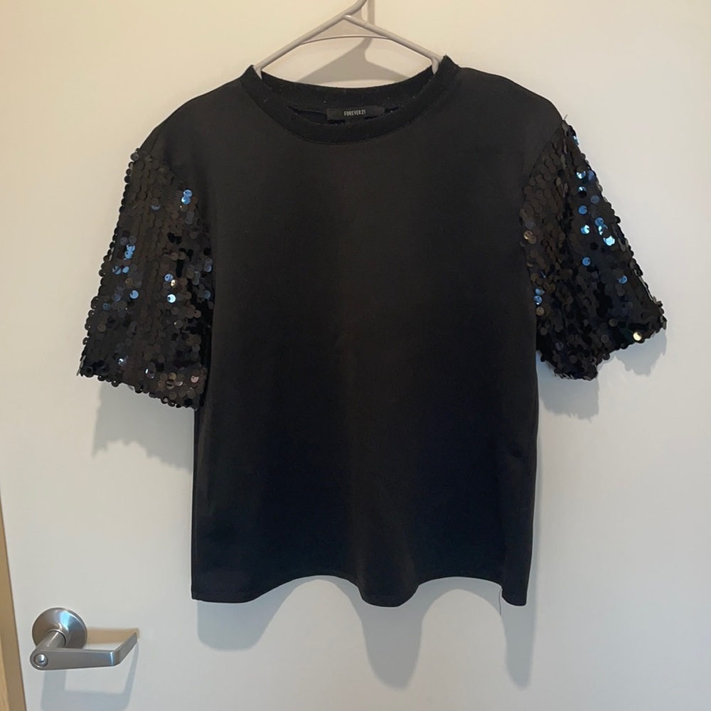 Black sequin shirt